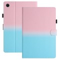 For Samsung Galaxy Tab A9+ Stitching Gradient Smart Leather Tablet Case(Pink Blue)
