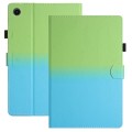 For Samsung Galaxy Tab A9+ Stitching Gradient Smart Leather Tablet Case(Green Blue)
