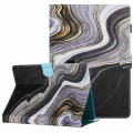 For 10 inch Universal Marble Pattern Stitching Leather Tablet Case(Black Gold)