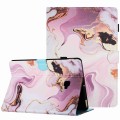 For Samsung Galaxy Tab A 10.1 T580 Marble Pattern Stitching Smart Leather Tablet Case(Gold Pink)