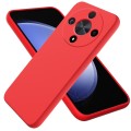 For Honor Magic 6 Lite Solid Color Liquid Silicone Dropproof Full Coverage Protective Case(Red)