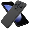 For Honor Magic 6 Lite Solid Color Liquid Silicone Dropproof Full Coverage Protective Case(Black)