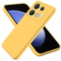 For Infinix GT 10 Pro Solid Color Liquid Silicone Dropproof Full Coverage Protective Case(Yellow)