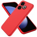 For Infinix Smart 8 Solid Color Liquid Silicone Dropproof Full Coverage Protective Case(Red)