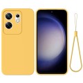For Infinix Zero 30 4G Solid Color Liquid Silicone Dropproof Full Coverage Protective Case(Yellow)