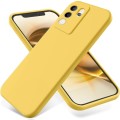 For vivo V30 Lite 5G Solid Color Liquid Silicone Dropproof Full Coverage Protective Case(Yellow)