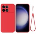 For Xiaomi Redmi K70/K70 Pro Solid Color Liquid Silicone Dropproof Full Coverage Phone Case(Red)