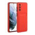 For Samsung Galaxy S23+ 5G Card Slot Design Shockproof TPU Phone Case(Red)