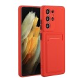 For Samsung Galaxy S23 Ultra 5G Card Slot Design Shockproof TPU Phone Case(Red)