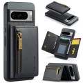 For Google Pixel 8 Pro DG.MING M5 Series Zip RFID Multi Card Detachable Leather Phone Case(Black)