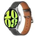 20mm Universal Denim Leather Buckle Watch Band(Black)