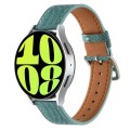 20mm Universal Denim Leather Buckle Watch Band(Turquoise)