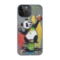 For iPhone 14 Pro Max Cartoon Animal Graffiti PC + TPU Phone Case(Panda)