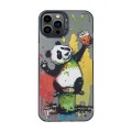 For iPhone 13 Pro Max Cartoon Animal Graffiti PC + TPU Phone Case(Panda)