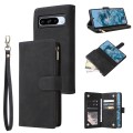 For Google Pixel 8a Multifunctional Multi-Card Wallet Phone Leather Case(Black)
