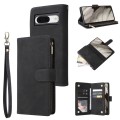 For Google Pixel 8 Multifunctional Multi-Card Wallet Phone Leather Case(Black)