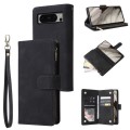 For Google Pixel 8 Pro Multifunctional Multi-Card Wallet Phone Leather Case(Black)