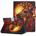 For 10 inch Painted Pattern Stitching Leather Tablet Case(Flower Deer)