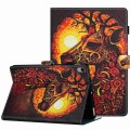 For iPad 10th Gen 10.9 2022 Painted Pattern Stitching Smart Leather Tablet Case(Flower Deer)