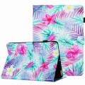 For Amazon Kindle Paperwhite 4/3/2/1 Painted Pattern Stitching Smart Leather Tablet Case(Bougainvill