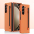 For Samsung Galaxy Z Fold5 5G Integrated Skin Feel PC Phone Case with Pen / Pen Box(Orange)
