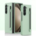 For Samsung Galaxy Z Fold5 5G Integrated Skin Feel PC Phone Case with Pen / Pen Box(Light Green)