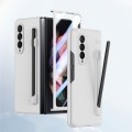 For Samsung Galaxy Z Fold3 Integrated Skin Feel PC Phone Case with Pen / Pen Box(White)