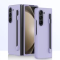 For Samsung Galaxy Z Fold6 Integrated Skin Feel PC Phone Case with Pen / Pen Box(Purple)