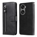 For Huawei nova 11 SE Fashion Calf Texture Zipper Leather Phone Case(Black)