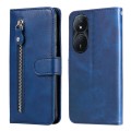 For Honor Play 50 Plus Fashion Calf Texture Zipper Leather Phone Case(Blue)