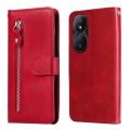 For Honor Play 50 Plus Fashion Calf Texture Zipper Leather Phone Case(Red)