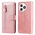 For Honor X50i+ Fashion Calf Texture Zipper Leather Phone Case(Rose Gold)