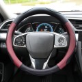 Super Fiber Leather Car Universal Anti-skid Steering Wheel Cover, Diameter: 38cm(Black Win Red)