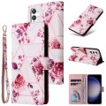 For Samsung Galaxy S24 5G Marble Bronzing Stitching Leather Phone Case(Rose Gold)