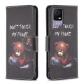For TCL 40 SE Colored Drawing Pattern Leather Phone Case(Bear)