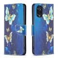 For TCL 40 NxtPaper Colored Drawing Pattern Leather Phone Case(Gold Butterfly)