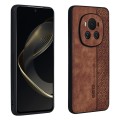 For Honor Magic6 AZNS 3D Embossed Skin Feel Phone Case(Brown)