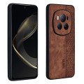 For Honor Magic6 Pro AZNS 3D Embossed Skin Feel Phone Case(Brown)