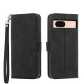 For Google Pixel 8a Dierfeng Dream Line TPU + PU Leather Phone Case(Black)