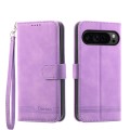 For Google Pixel 9 Pro Dierfeng Dream Line TPU + PU Leather Phone Case(Purple)