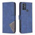 For TCL 305 / 306 / 30 SE Magnetic Buckle Rhombus Texture Leather Phone Case(Blue)