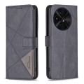 For TCL 50 XE/50 XL 5G Magnetic Buckle Rhombus Texture Leather Phone Case(Black)