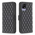 For TCL 40 SE Diamond Lattice Wallet Flip Leather Phone Case(Black)