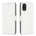 For TCL 40 NxtPaper Diamond Lattice Wallet Flip Leather Phone Case(White)