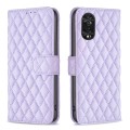 For TCL 40 NxtPaper Diamond Lattice Wallet Flip Leather Phone Case(Purple)