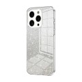 For iPhone 15 Pro Gradient Glitter Powder Electroplated Phone Case(Transparent)