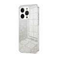 For iPhone 14 Pro Gradient Glitter Powder Electroplated Phone Case(Transparent)
