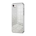 For iPhone SE 2022 / 2020 / 8 / 7 Gradient Glitter Powder Electroplated Phone Case(Silver)