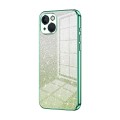 For iPhone 13 Gradient Glitter Powder Electroplated Phone Case(Green)