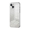 For iPhone 13 Gradient Glitter Powder Electroplated Phone Case(Silver)